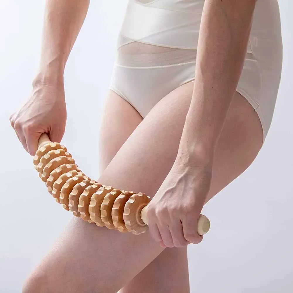 Rouleau en Bois pour Jambes : Massage et Remodelage du Corps